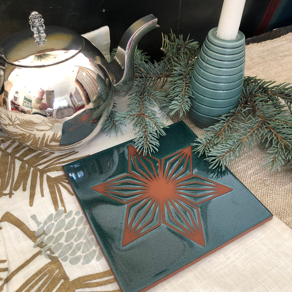 Holiday Trivet in Winter Green