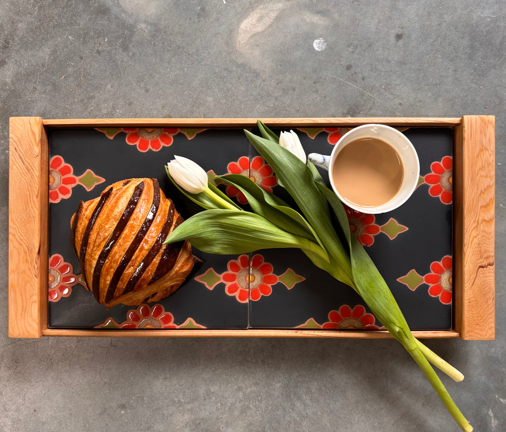 Mother's Day Tray - Palm Daisy - Summer Night