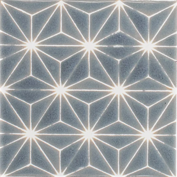 Sashiko Star | Cool Palette | Blue