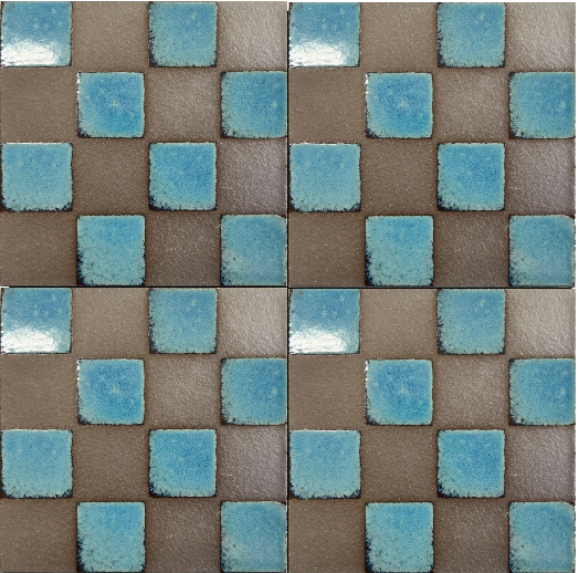 Checker | Riverstone Blue | Espresso