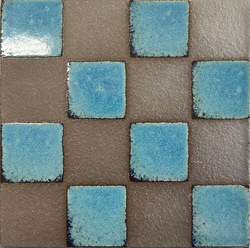 Checker | Riverstone Blue | Espresso