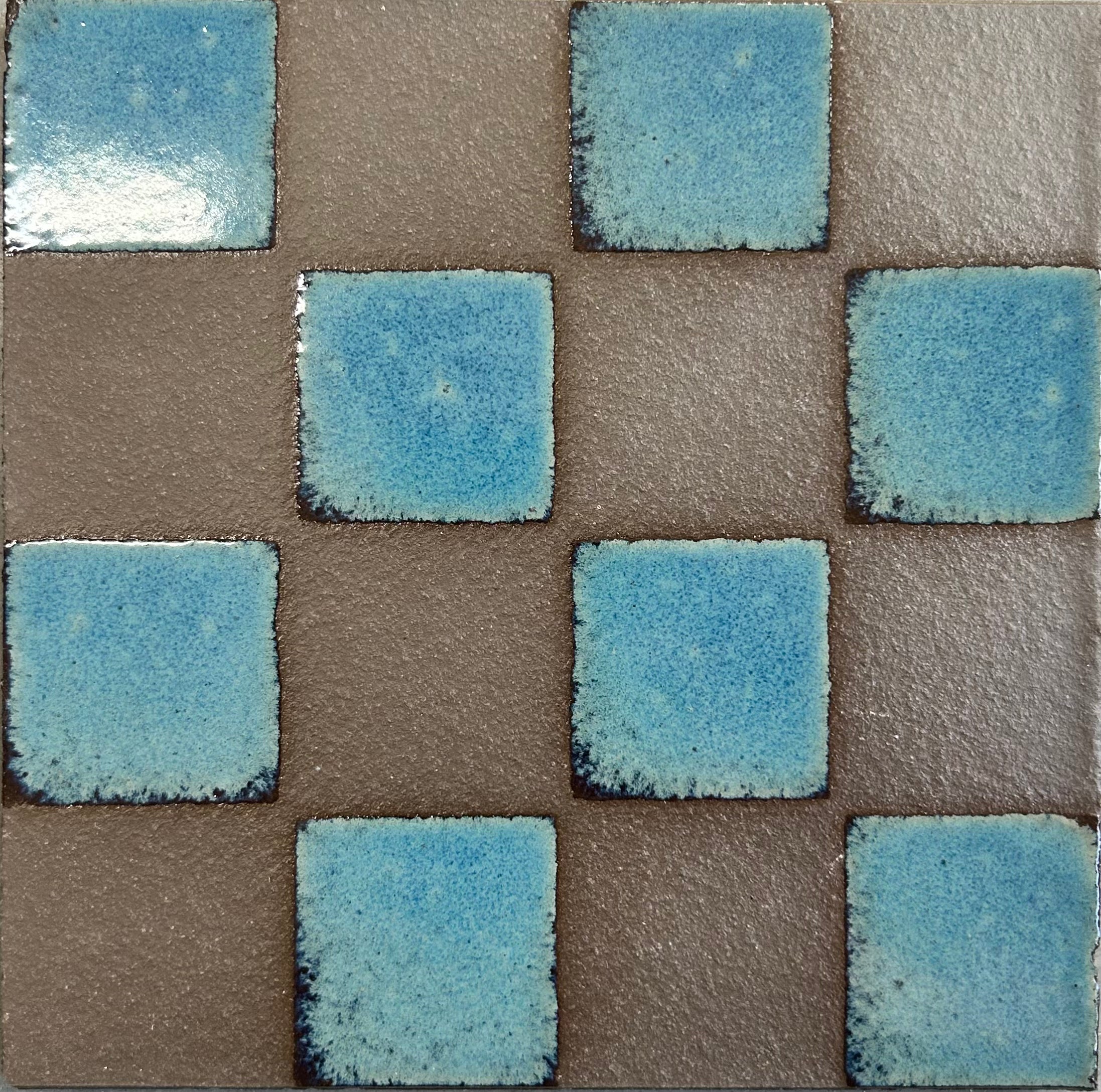 Checker | Riverstone Blue | Espresso